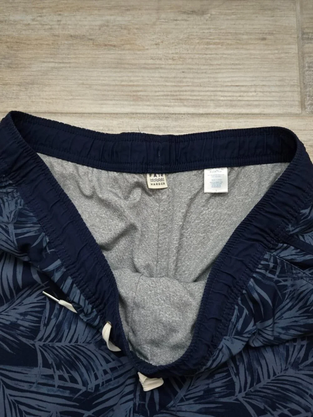 Fair Harbor The Anchor Palm Swim Trunks Men's Boxer Brief Lined Drawstring XL